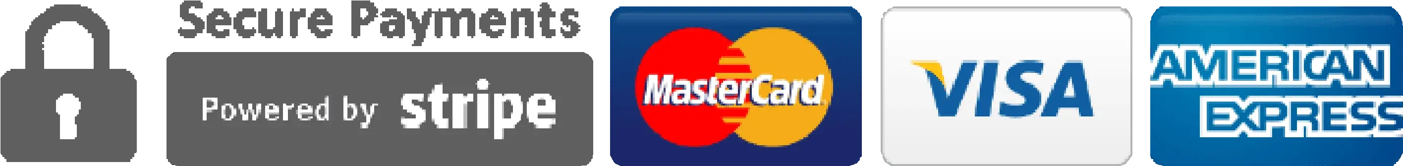 Powered By Stripe - Secure Visa, Mastercard And Amex Payments