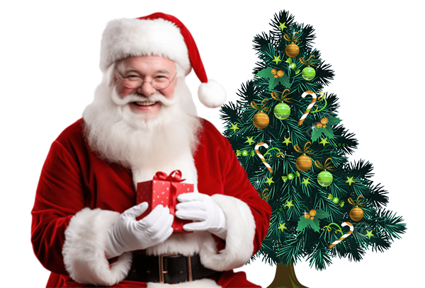Santa On Xmas Tree1