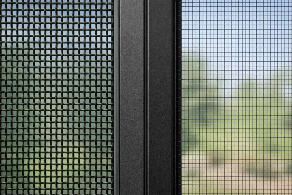 Does Crimsafe Change The Look Of Your Home? Visual Expectations 6 Close-Up Comparison Of Crimsafe Mesh And Standard Flyscreen Showing Strength And Finer Detail.